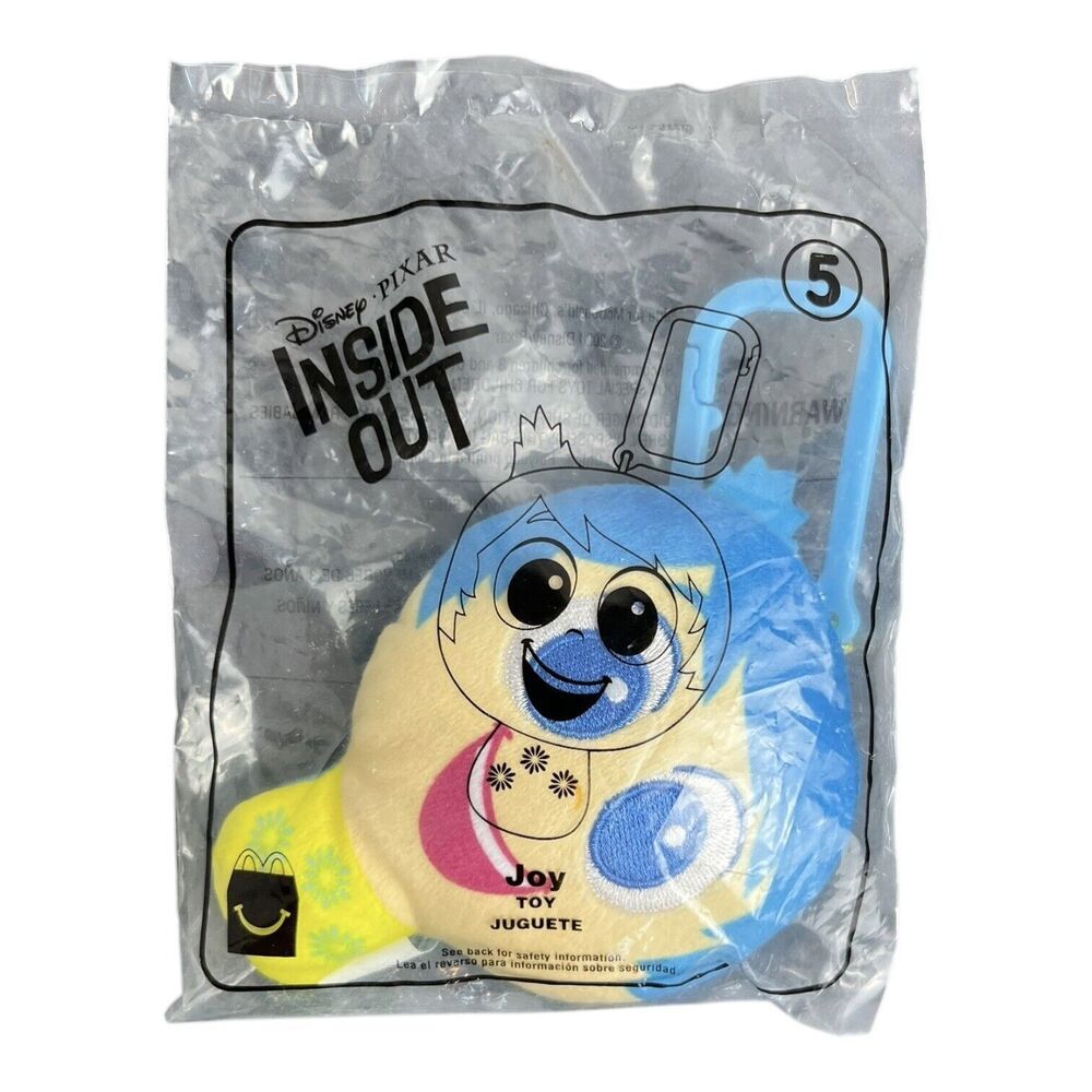 Joy McDonalds Happy Meal Toy #5 Disney Pixar Inside Out Plush Keychain 2020